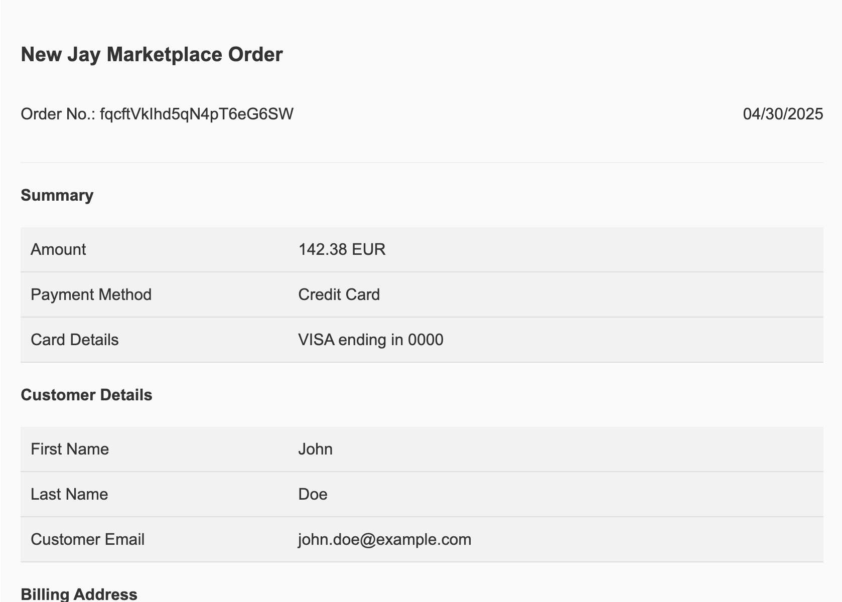 HTML Email Template Preview